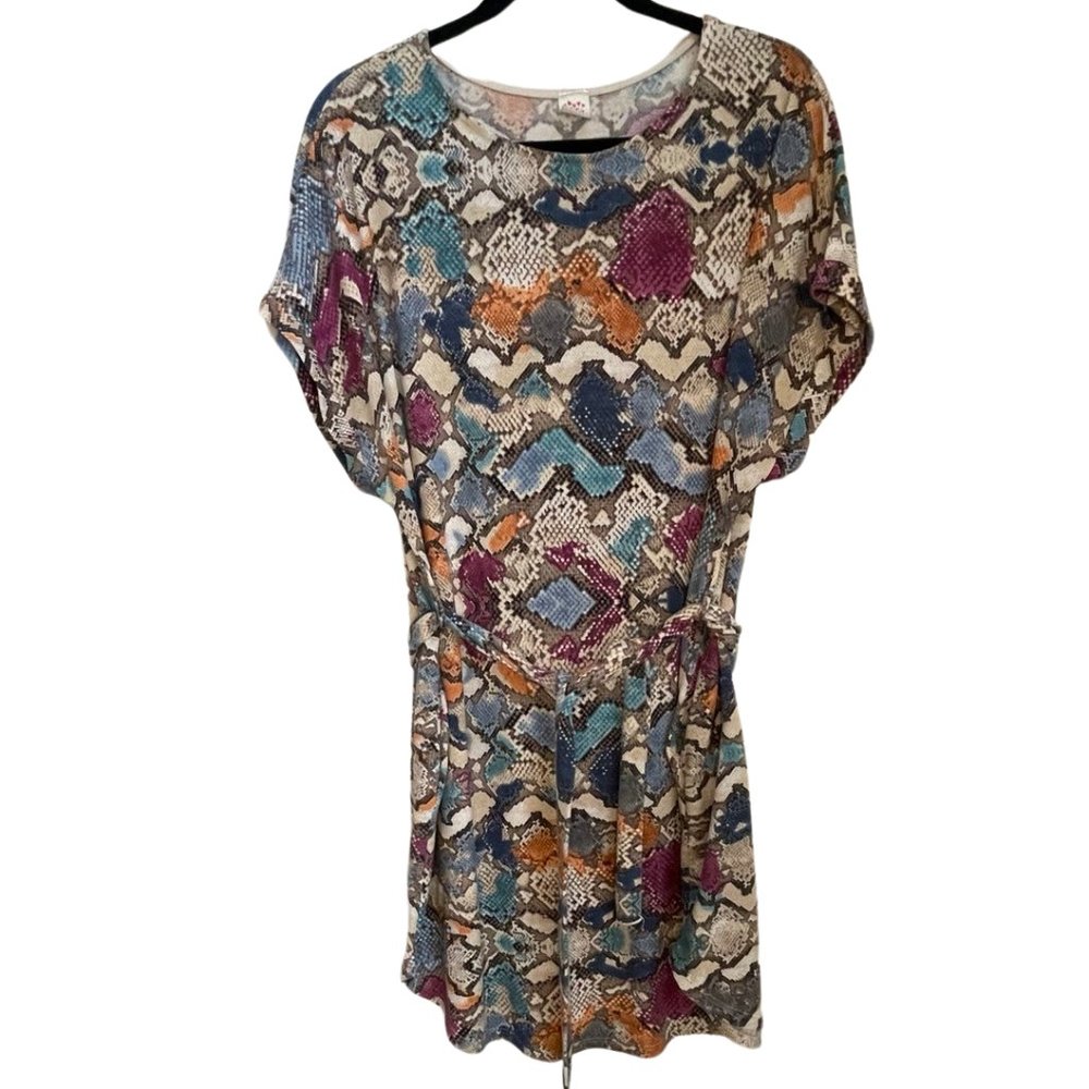 I Joan Premium Multicolored T-shirt Dress size medium